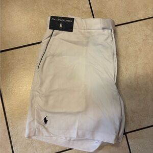 Polo by Ralph Lauren Men's Cream Flat Front Shorts